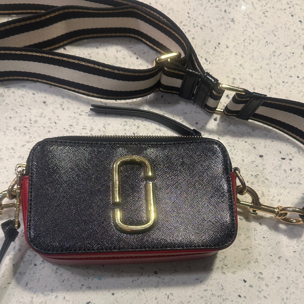 Marc Jacobs Colorblock Crossbody Bag with Gold Accents